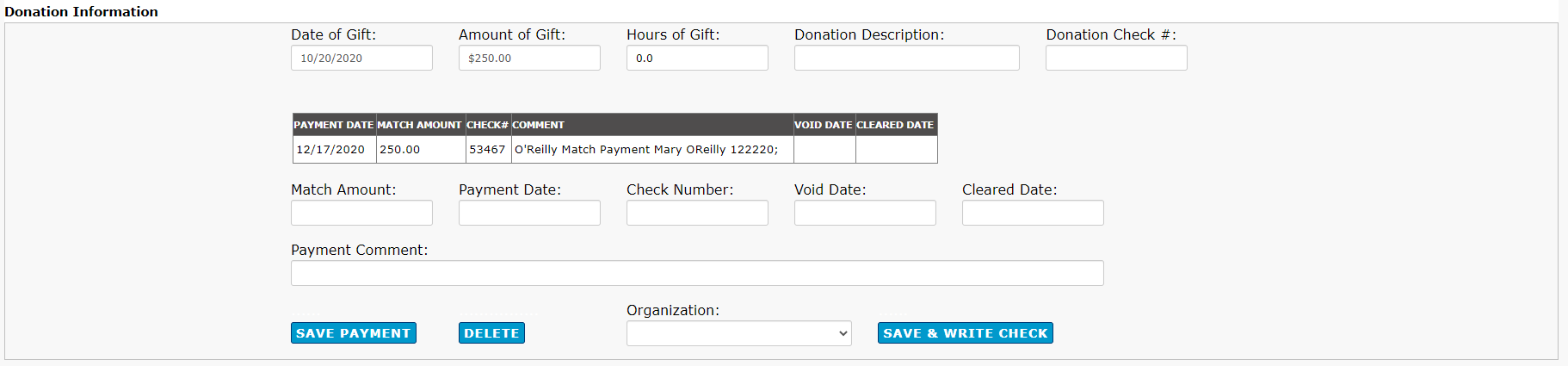 employee-charity-record-screenshot